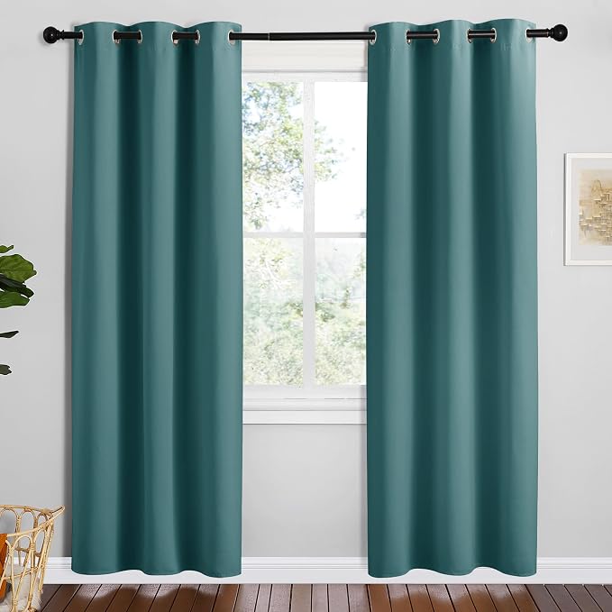 NICETOWN Sea Teal Blackout Curtains 78 inches Length by NICETOWN