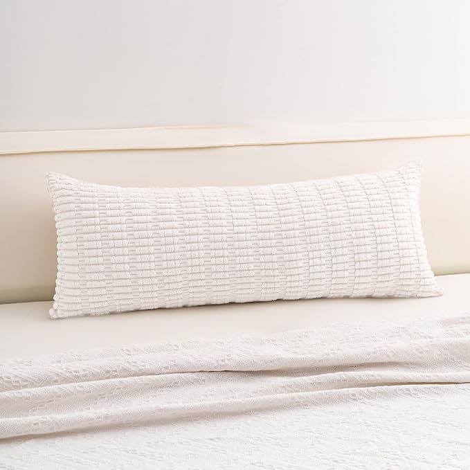 Corduroy Decorative Throw Pillow Covers 14x36 InchSoft Striped Pillow Covers by Unknown