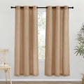 NICETOWN Camel Thick Linen Curtains 72" Length, Grommet Privacy Window by NICETOWN