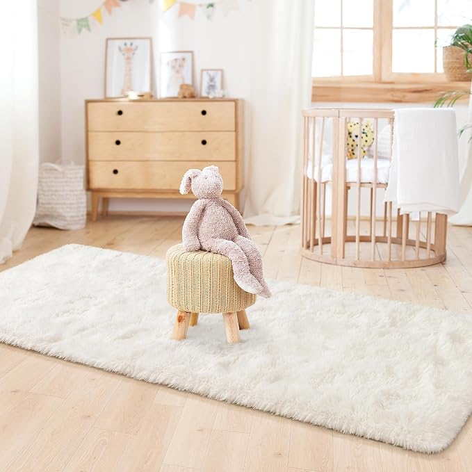 LOCHAS Ultra Soft Indoor Modern Area Rugs 2x6, Fluffy Living Room Carpets - Image 3