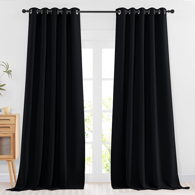 NICETOWN Black Out Curtains 102 inches Long by NICETOWN