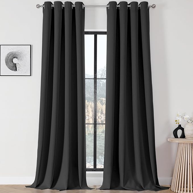 Joydeco Blackout Curtains 108 Inch Length 2 Panels Set, Thermal Insulated Long by JOYDECO
