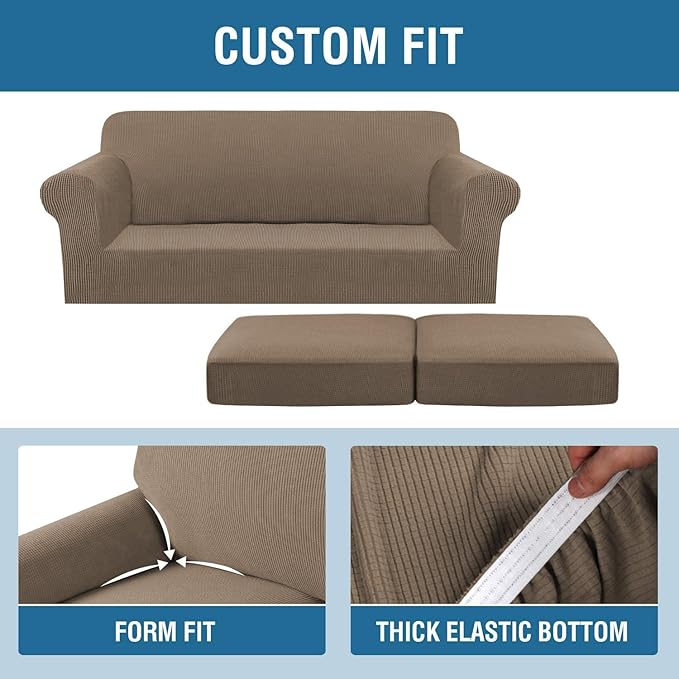 H.VERSAILTEX 3 Piece Stretch Sofa Covers - Image 4