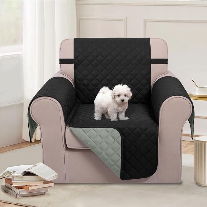 U-NICE HOME Reversible Oversized Chair Covers Quilted Water Repellent Pet - Image 2