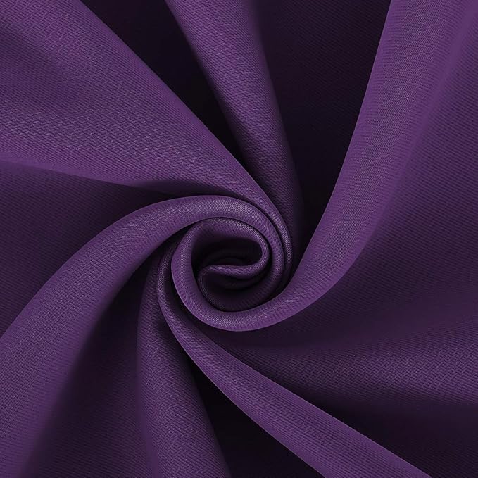 NICETOWN Royal Purple Blackout Curtain Panels 48 inch Long Set of 2 - Image 6