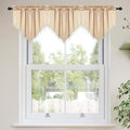 Molaxhome Swag Curtain 51 inch Length Rod Pocket Scalloped Curtain Valance by Molaxhome