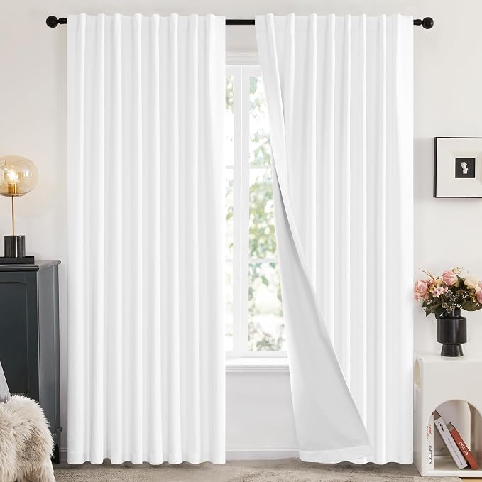 Deconovo Total Blackout Curtains 2 Panels W70 x L95— 100% Blackout, Thermal by Deconovo