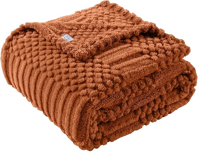 50x70 Inch Rust Throw Blanket by Unknown