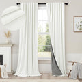 102 Inch Blackout Curtains 2 Panel Set Length Modern Decorative Dark Out Curtain by Pitalk
