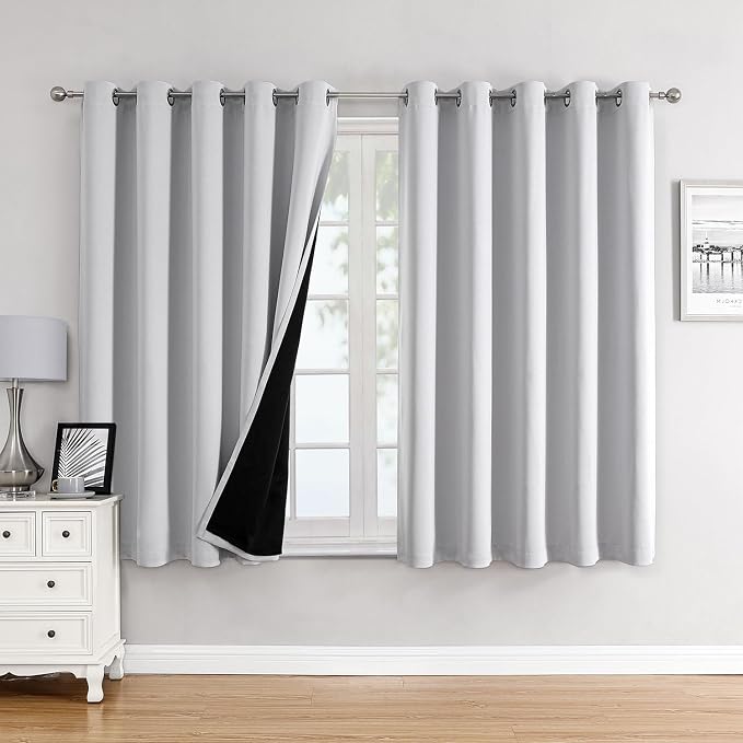 ChrisDowa 100% Blackout Curtains 63 inch Long by ChrisDowa