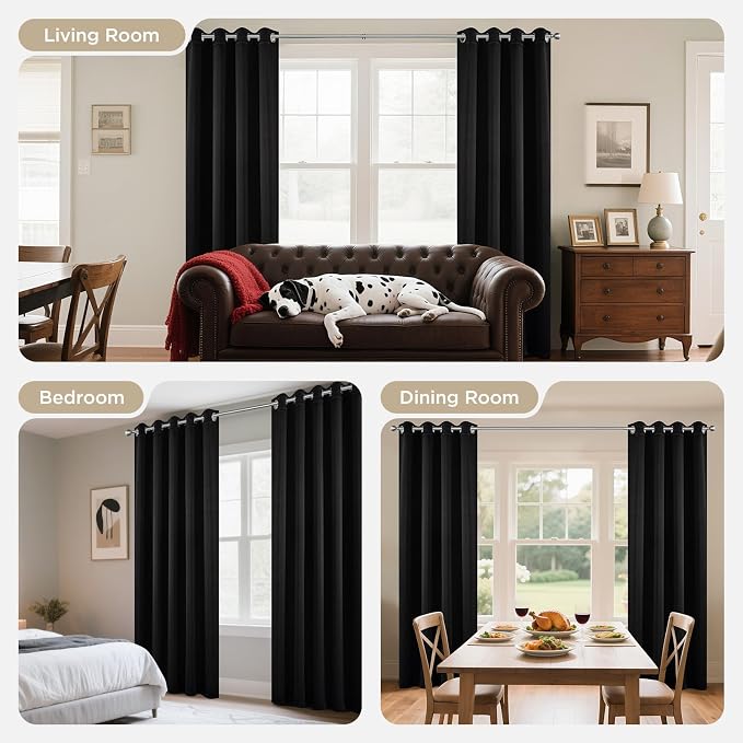 Joydeco Blackout Curtains 84 Inch Length 2 Panels Set, Thermal Insulated Long - Image 8