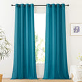 NICETOWN Peacock Green Sheer Curtains, & Drapes, Grommet Semi Sheer Linen by NICETOWN