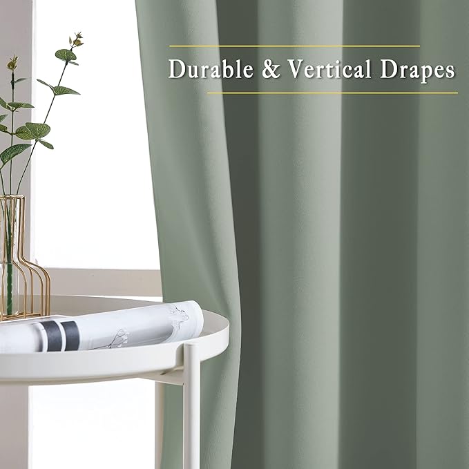 NICETOWN Blackout Large Bedroom Curtains 90 inches Long - Image 5