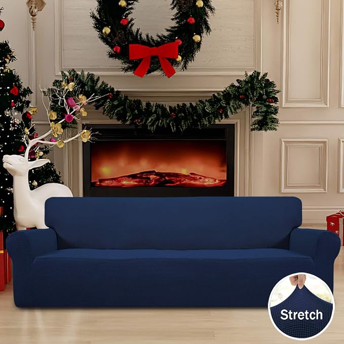 Easy-Going Stretch 4 Seater Sofa Slipcover 1-Piece Sofa Cover Furniture - Image 2