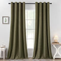 MIULEE Linen Texture Curtains for Bedroom Solid 100% Blackout Thermal Insulated by MIULEE