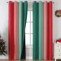 Estelar Textiler Red and Green Ombre Blackout Curtains by ESTELARTEXTILER