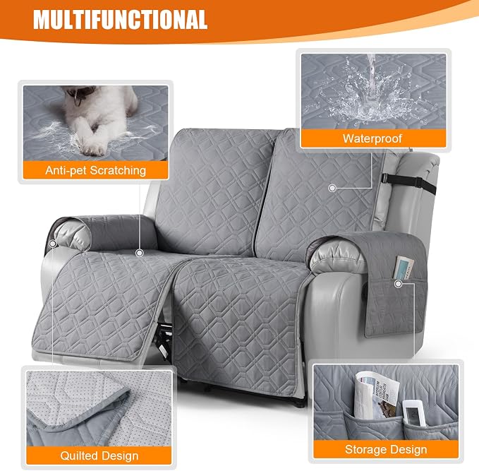 VANSOFY Waterproof Recliner Couch Covers, Sofa Covers 1-Piece Washable - Image 4