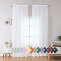 Simplebrand White Sheer Curtains, 2 Panels Set by Simplebrand