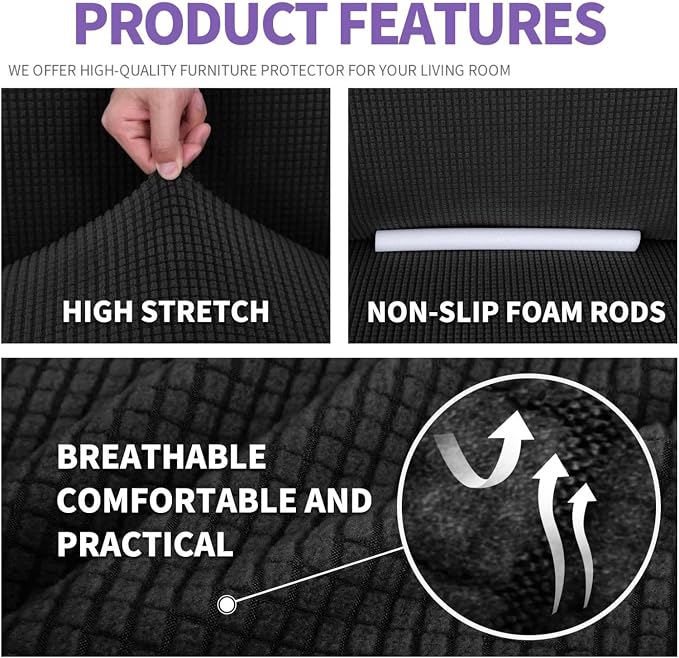 ZNSAYOTX Stretch Oversized Couch Cover Universal Sofa Covers - Image 4
