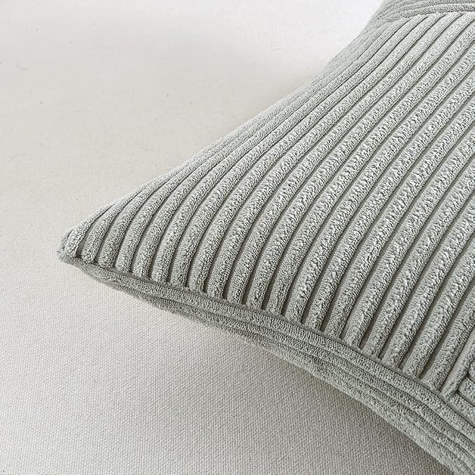 Fancy Homi 2 Packs Grey Long Lumbar Decorative Throw Pillow Covers 16x24 Inch - Image 5