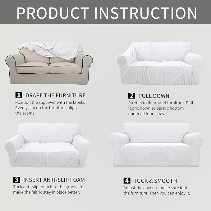 Easy-Going Stretch Oversized Loveseat Slipcover 1-Piece Sofa Cover Furniture - Image 6