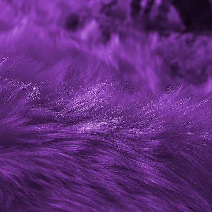 Goolela Purple Area Rug 5x8 Fluffy Fuzzy Furry Carpet - Image 8