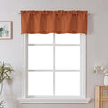 Chyhomenyc Orange Valance for Windows, Light Filtering Faux Linen Textured by Chyhomenyc