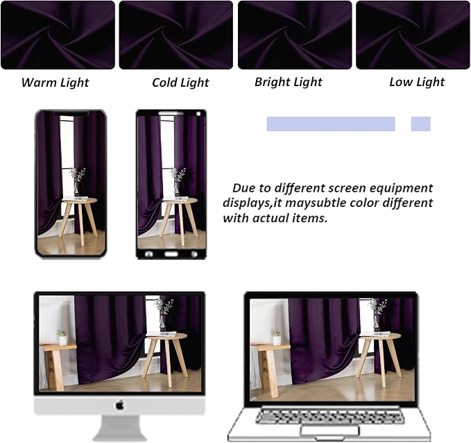 Simplebrand Ava BlackBerry Blackout Curtains - Image 9