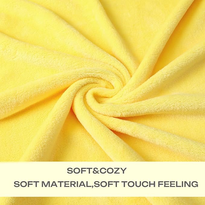 JIAHANNHA Yellow Throw Blanket Fleece Blanket Throw Size, Super Soft Cozy Plush - Image 4
