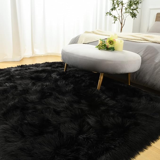 LOCHAS Soft Fluffy Faux Fur Rugs - Image 3