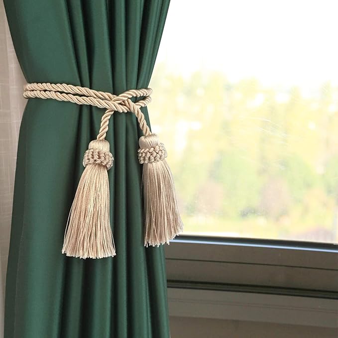 Fenghuangwu Curtain Tiebacks Handmade Decorative Curtain Holdbacks Rope - Image 4