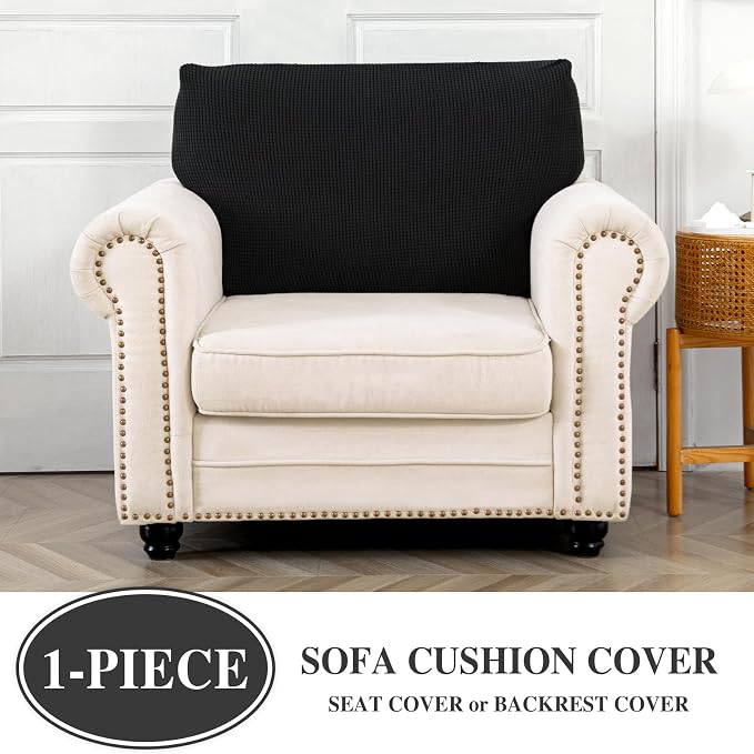 Couch Cushion Cover Seat Cushion Cover Stretch Armchair Cover Separate - Image 3