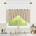 FRAMICS Farmhouse Swag Curtain, Boho Cotton Linen Valance Curtain, Rustic by FRAMICS
