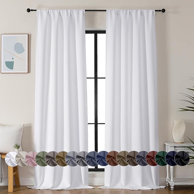 Simplebrand Ava Pure White Curtains by Simplebrand