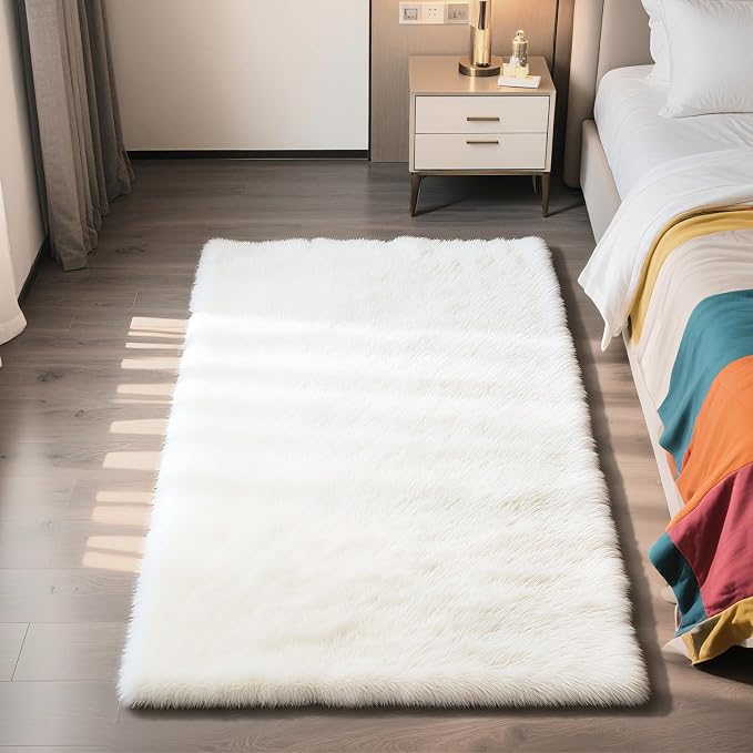 Shag Area Rug for Bedroom 3x5, Soft Fuzzy Rug Non-Shedding Indoor Plush Carpet by yulidayang