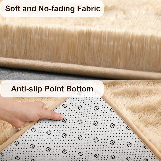 TWINNIS Super Soft Shaggy Rugs Fluffy Carpets, 5x8 Feet, Indoor Modern Plush - Image 9