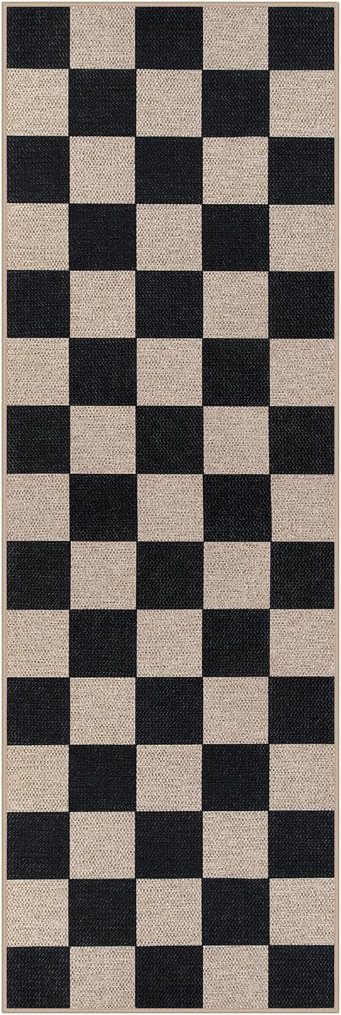 Lahome Colette Checkered Easy Jute Runner Rug, 2x6 Kitchen Runner Rug Non Slip - Image 8