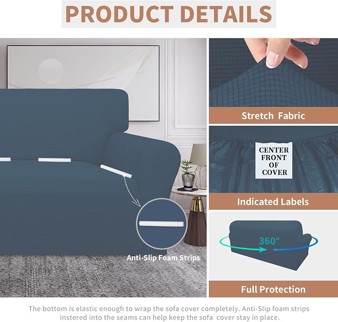 Easy-Going 100% Waterproof Couch Cover, Dual Waterproof Sofa Cover, Stretch - Image 4