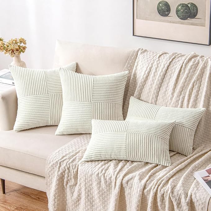 MIULEE White Decorative Throw Pillow Covers 20x20 Inch - Image 4