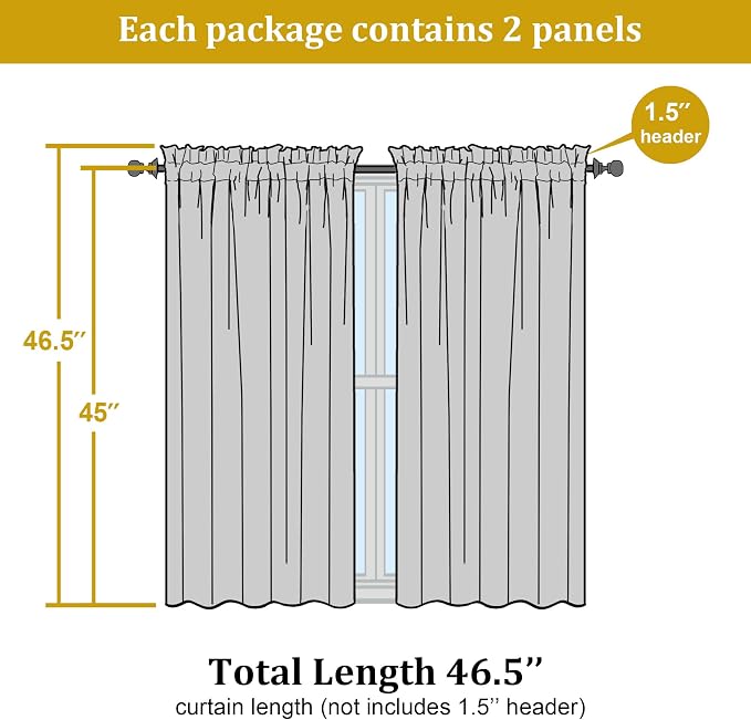 OWENIE Lime Kitchen Sheer Curtains - Image 2