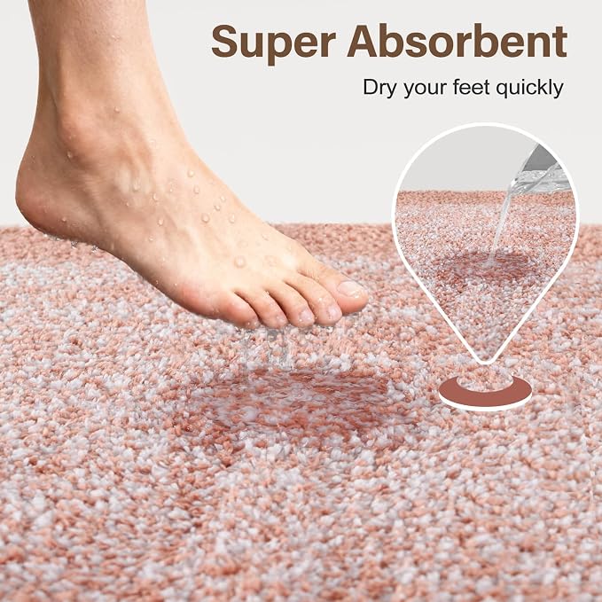 48x24 Long Bathroom Rugs Washable Non Slip, Soft Absorbent Quick Dry Mats - Image 7