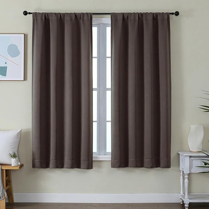 Simplebrand Ava Chocolate Blackout Curtains by Simplebrand