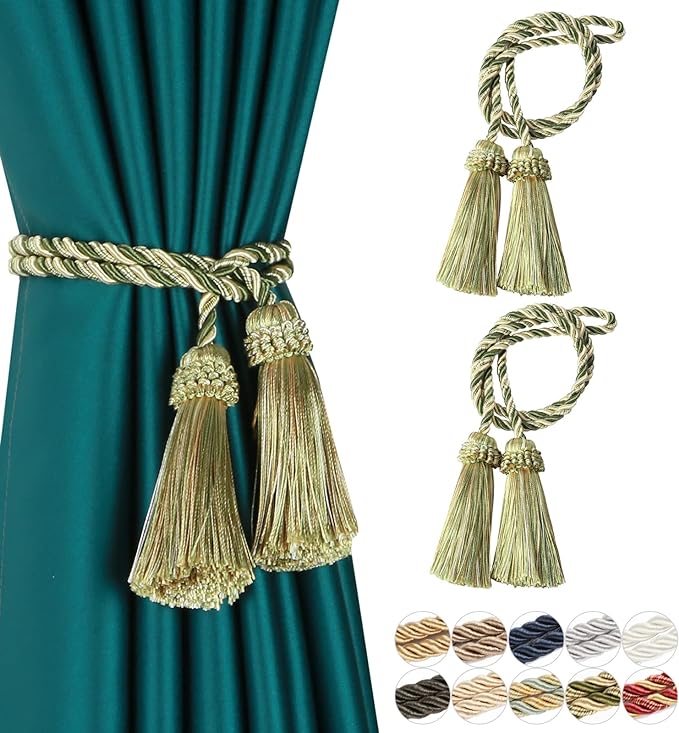Fenghuangwu Curtain Tiebacks Handmade Decorative Curtain Holdbacks Rope by fenghuangwu