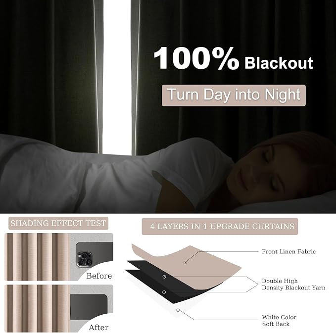 96 inch long blackout window curtains 2 Panels - Image 4