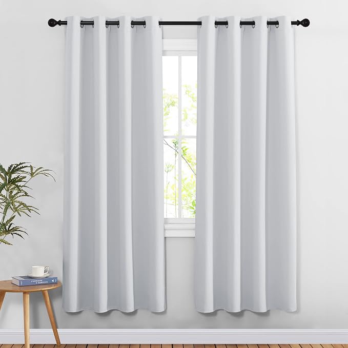NICETOWN Room Darkening Greyish White Curtains by NICETOWN