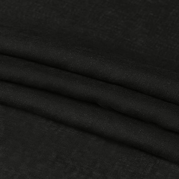 DWCN Black Sheer Curtains for Kitchen Windows - Image 6