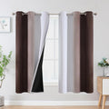 Estelar Textiler Brown and Greyish White Ombre Blackout Curtains by ESTELARTEXTILER