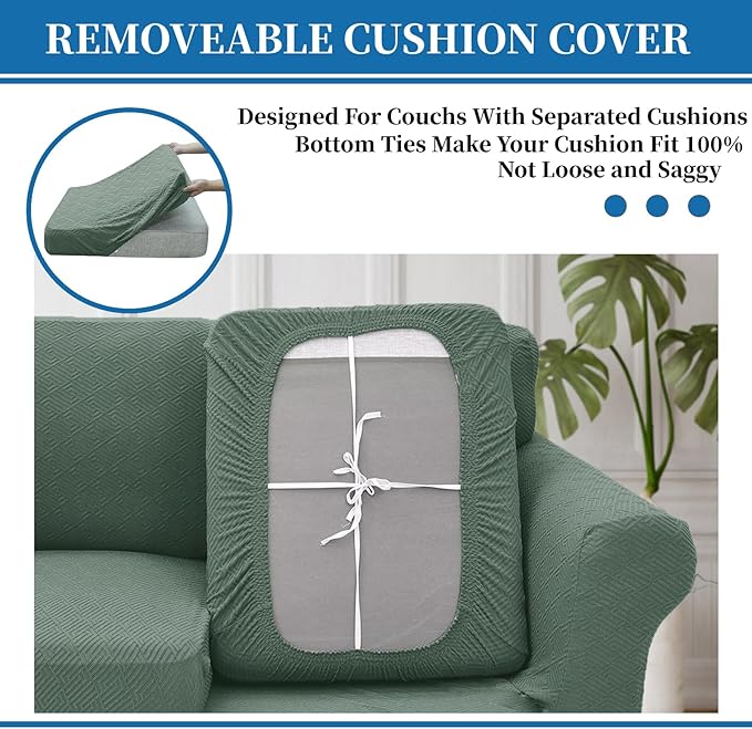 XINEAGE New 4 Pieces Extra Large Couch Covers - Image 4