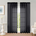 OWENIE Sheer Curtains 84 Inches Long 2 Panels Set, Modern Filmy Rod Pocket by OWENIE