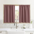 RYB HOME Half Curtain Tiers 36 inch Length, Rod Pocket Summer Heat Blocking by RYBHOME